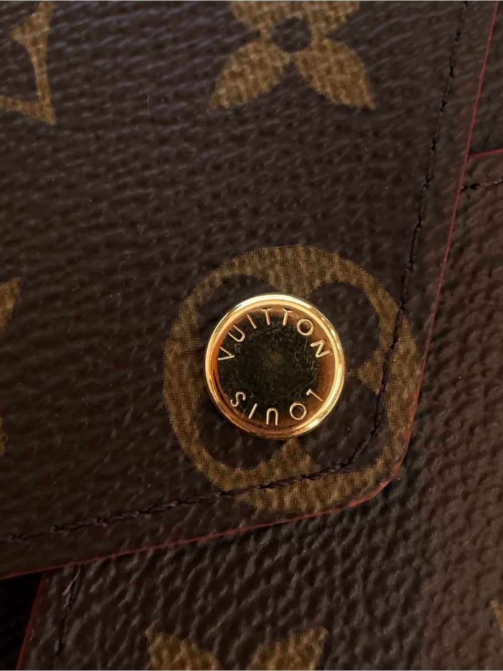 Louis Vuitton Brown Monogram Envelope Card Case with Gold Snap - Picture 2 of 5